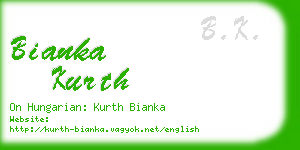 bianka kurth business card